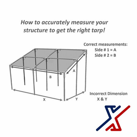 X1 Tools 12 ft x 10 ft Heavy Duty 12 Mil Tarp, Silver, Polyethylene X1T-CAN-T12-SIL-1012